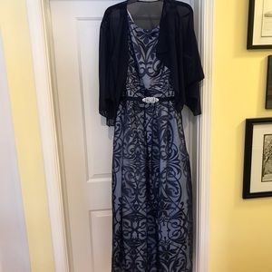Jessica Howard Long Blue Dress